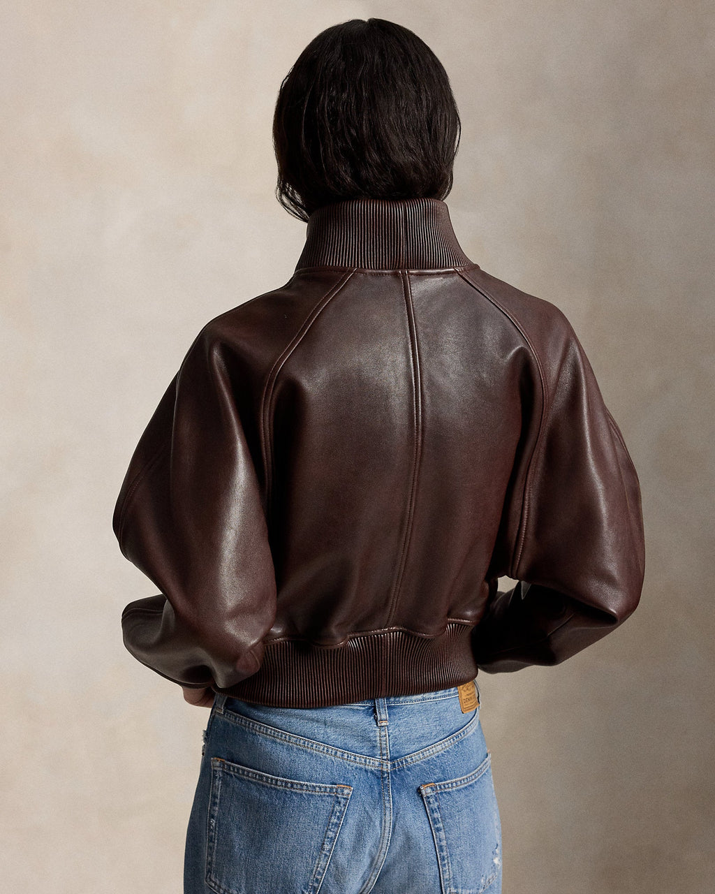 Ralph Lauren Flight Leather Jacket – Premium Women's Classic Aviator Jacket