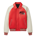 Handmade Avirex 75ers Leather Bomber Jacket, Embroidery Vintage Varsity Style