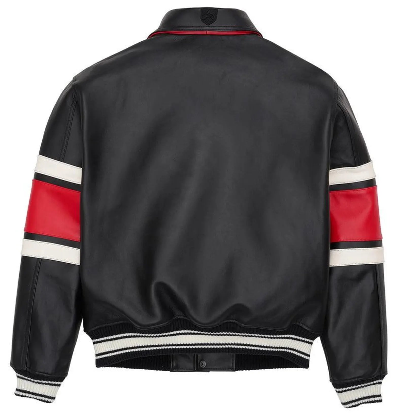 Avirex 75th Anniversary Leather Bomber Jacket, Vintage Varsity Style