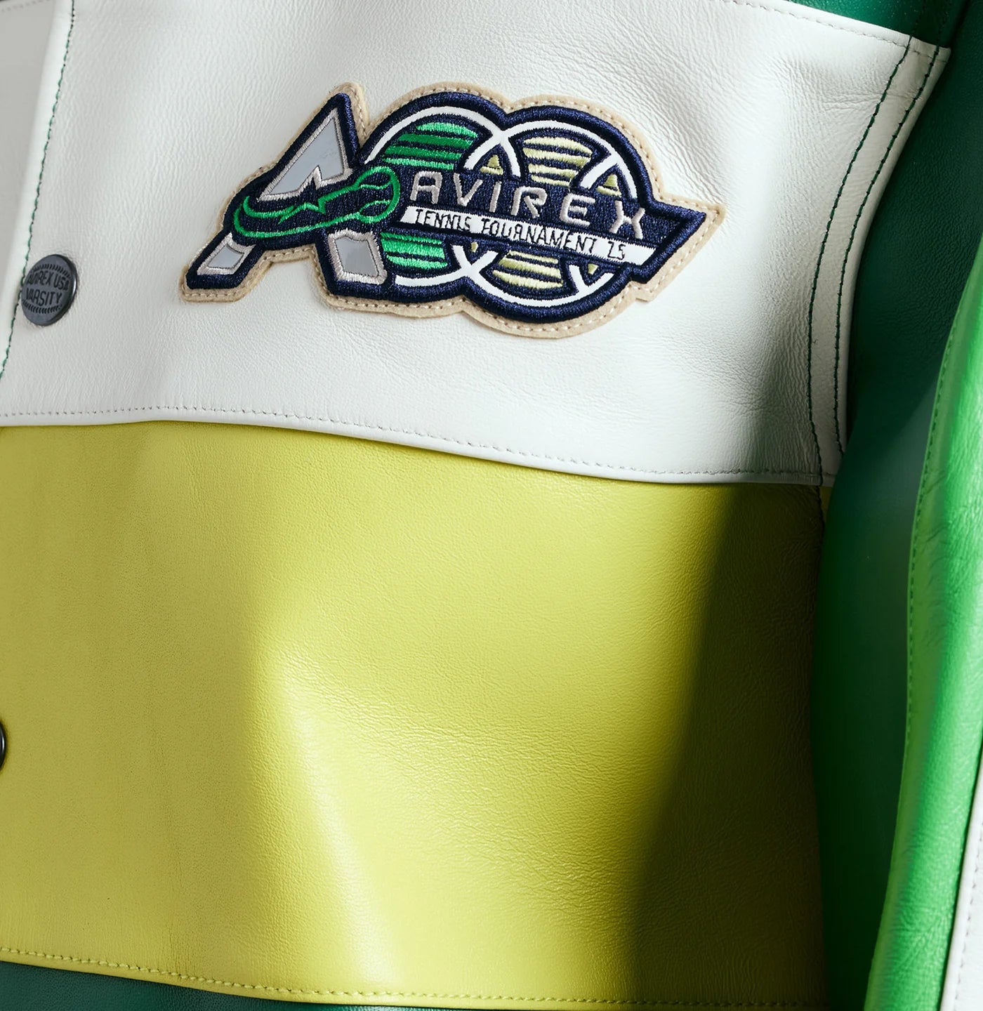 Handmade Men's Avirex Grand Slam Limited Edition Bomber Jacket Genuine Cowhide Leather