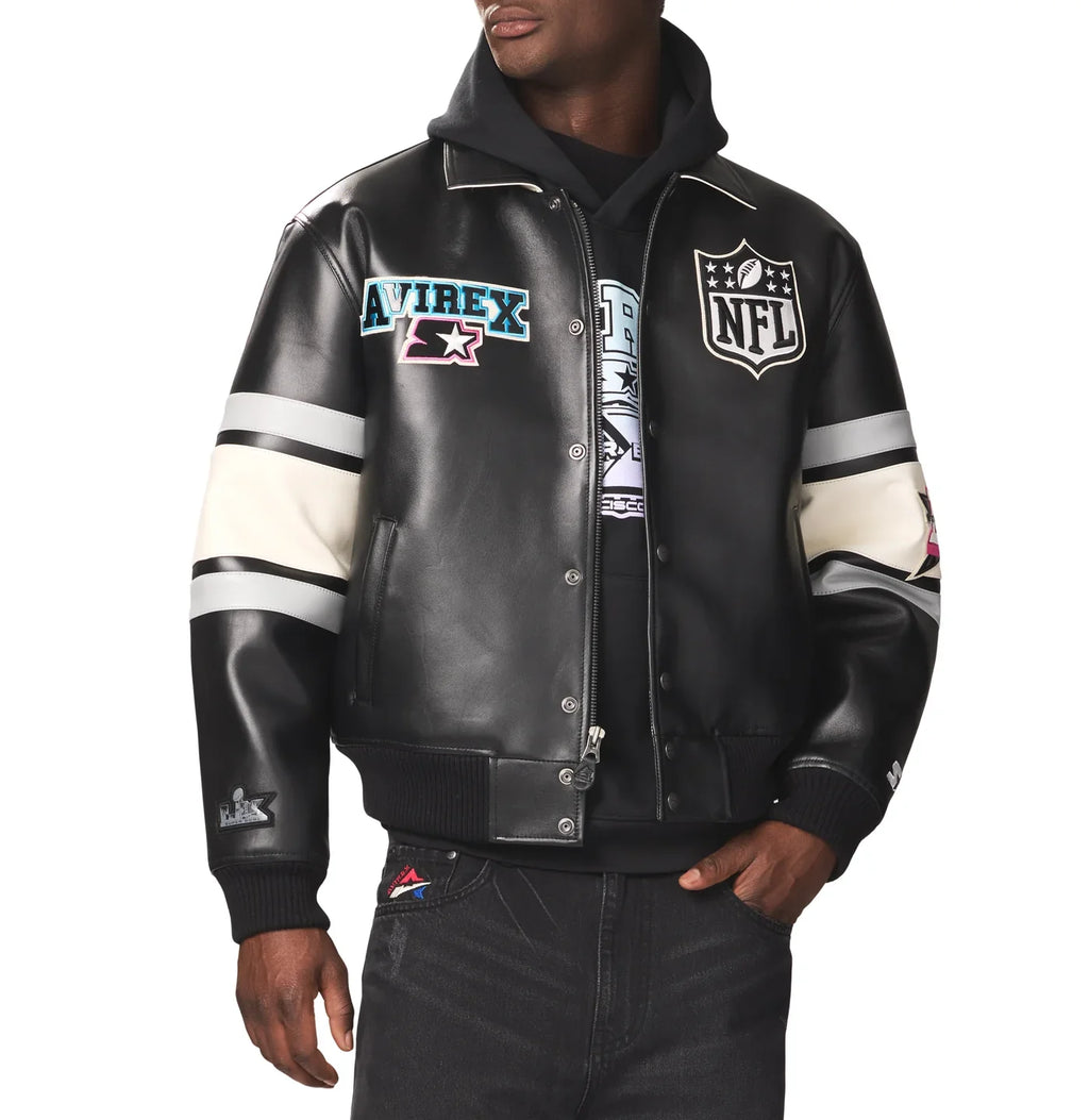 Avirex x Starter Super Bowl LX Leather Jacket – Premium Limited Edition NFL Jacket