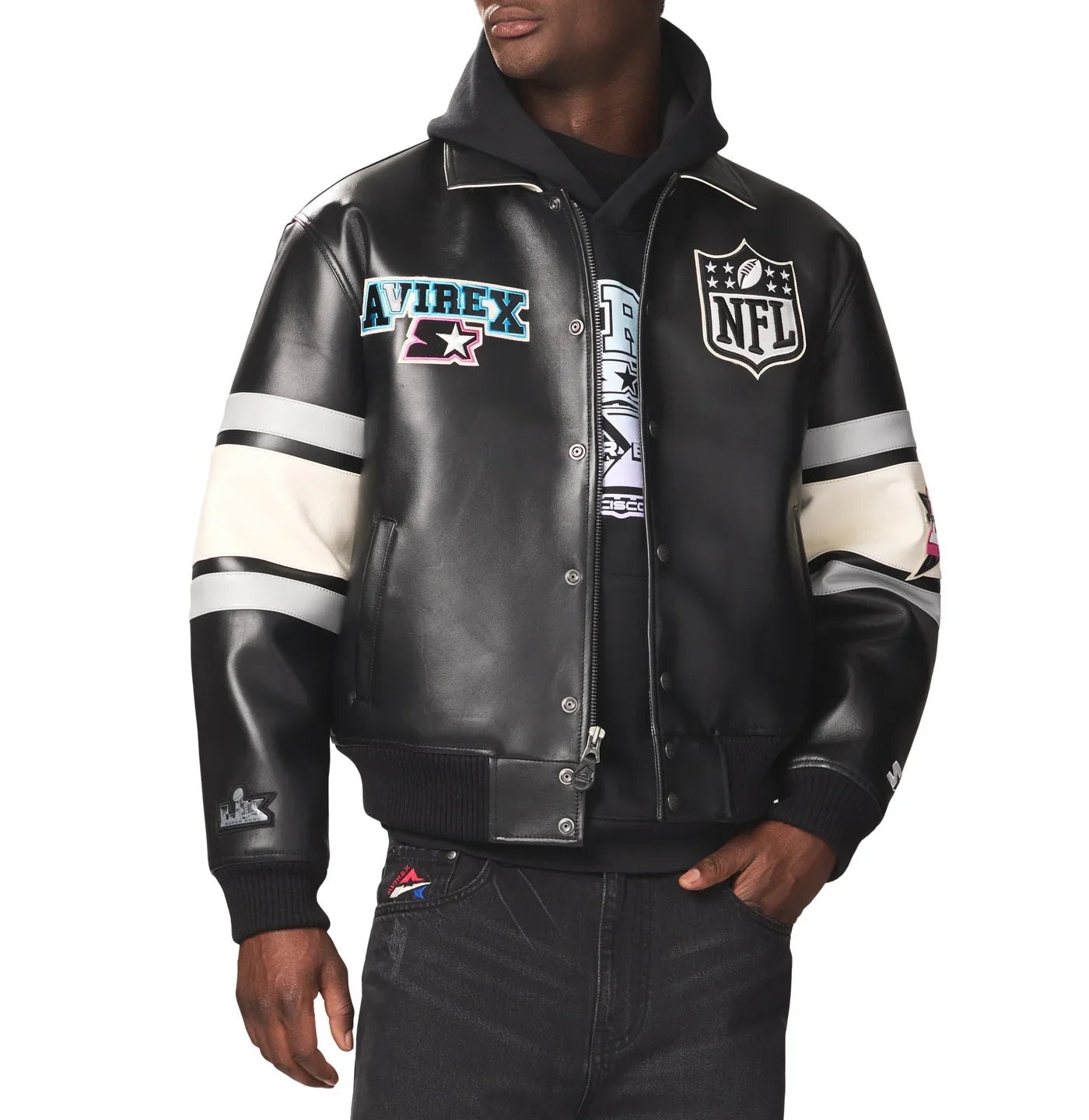 Avirex x Starter Super Bowl LX Leather Jacket – Premium Limited Edition NFL Jacket