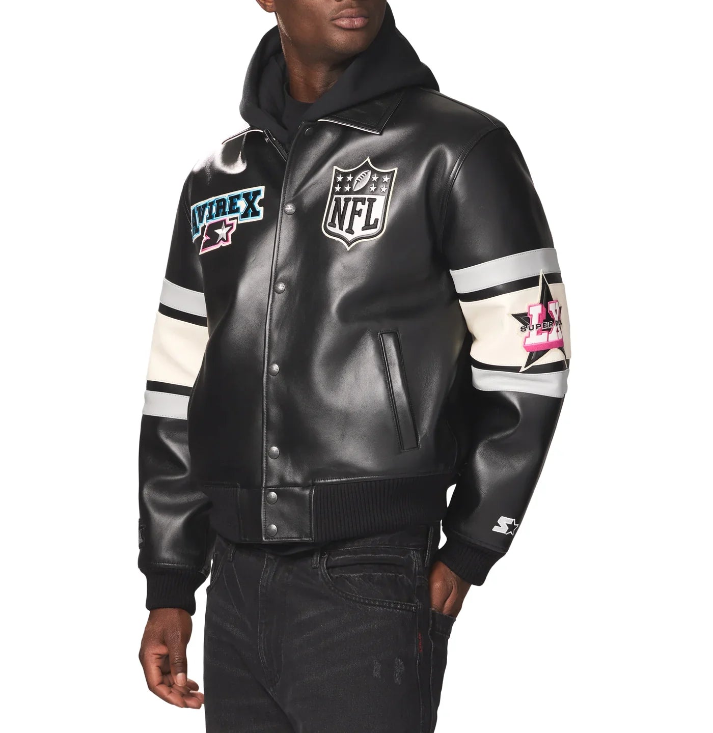 Avirex x Starter Super Bowl LX Leather Jacket – Premium Limited Edition NFL Jacket