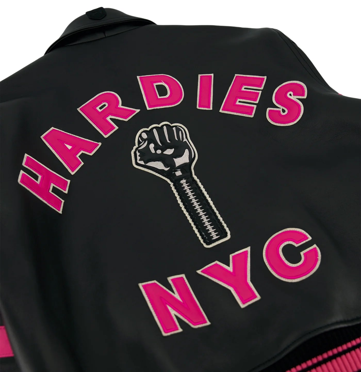 HARDIES X AVIREX Jacket Leather Bomber Jacket, Vintage Varsity Style