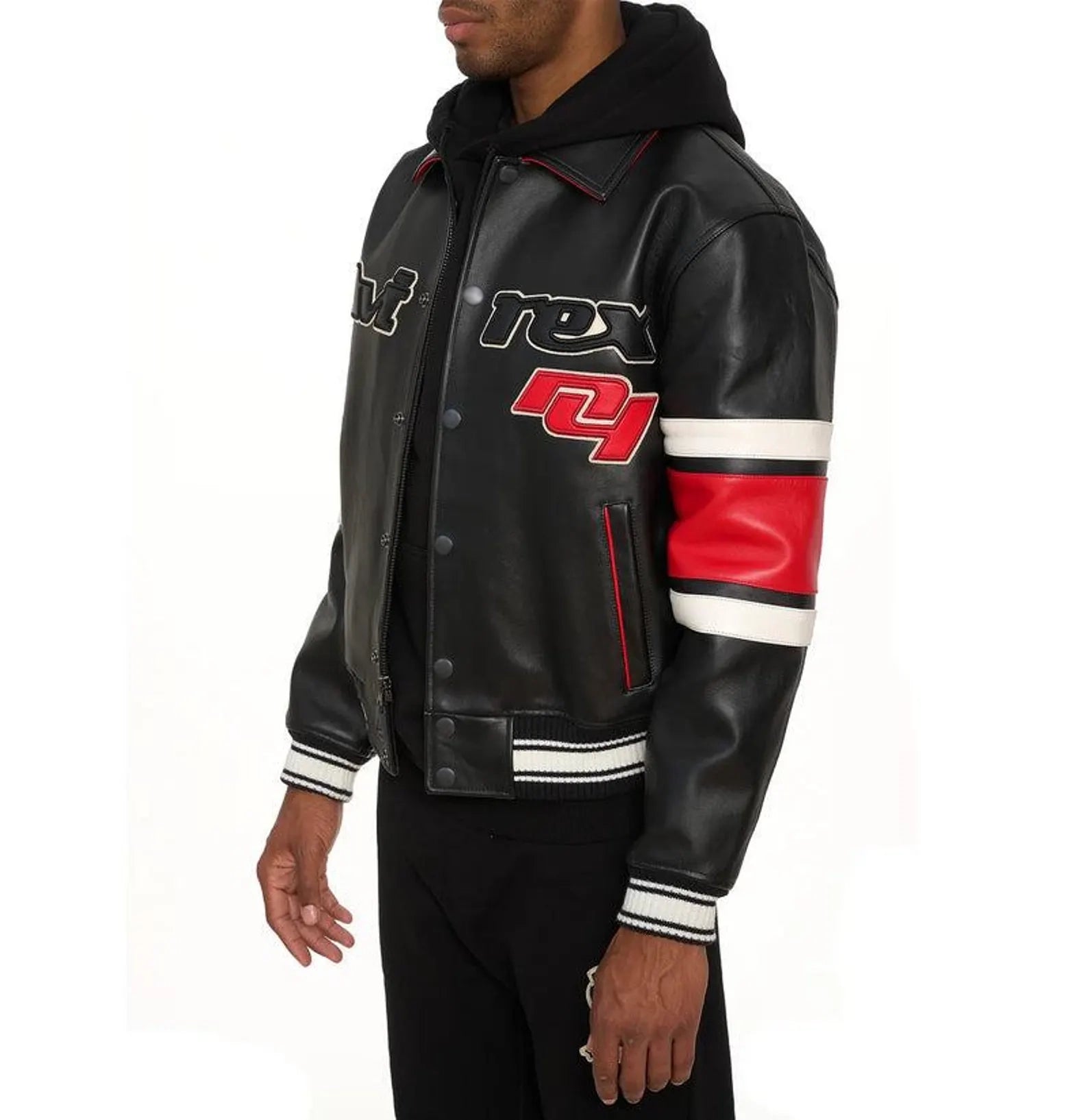 Avirex 75th Anniversary Leather Bomber Jacket, Vintage Varsity Style