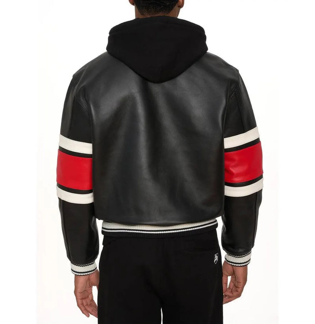 Avirex 75th Anniversary Leather Bomber Jacket, Vintage Varsity Style