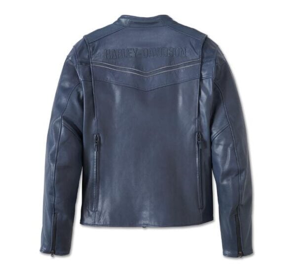 Harley Davidson Men’s Ombre Blue Triple Vent Performance Leather Jacket