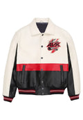 AVIREX Red Blades Bomber Limited Edition Leather Jacket | Men’s Vintage Military Flight Jacket